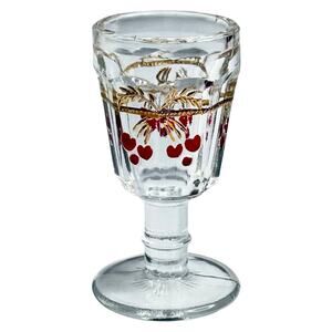 VTG American Girl Samantha Victorian Lemonade Mosser Glass GOBLET 3" Water Glass